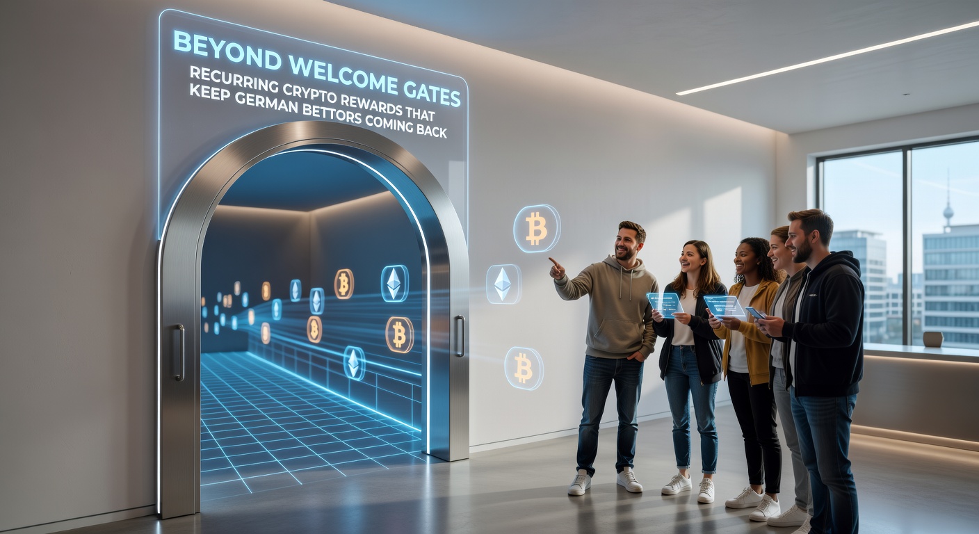 Grafik mit steigenden Kurven von Retention-Raten durch Crypto-Loyalty-Programme auf deutschen Plattformen