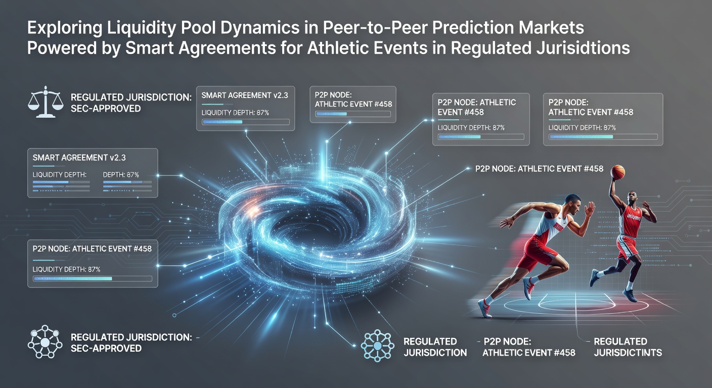 Darstellung von Liquiditätspools in dezentralen Vorhersagemärkten für Sportevents mit Smart Contracts
