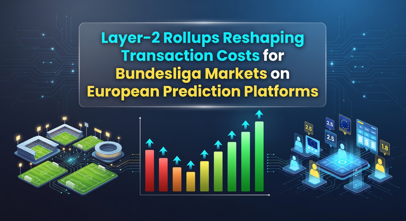 Visualisierung von Layer-2-Rollup-Technologien und deren Einfluss auf Transaktionskosten in europäischen Vorhersagemärkten