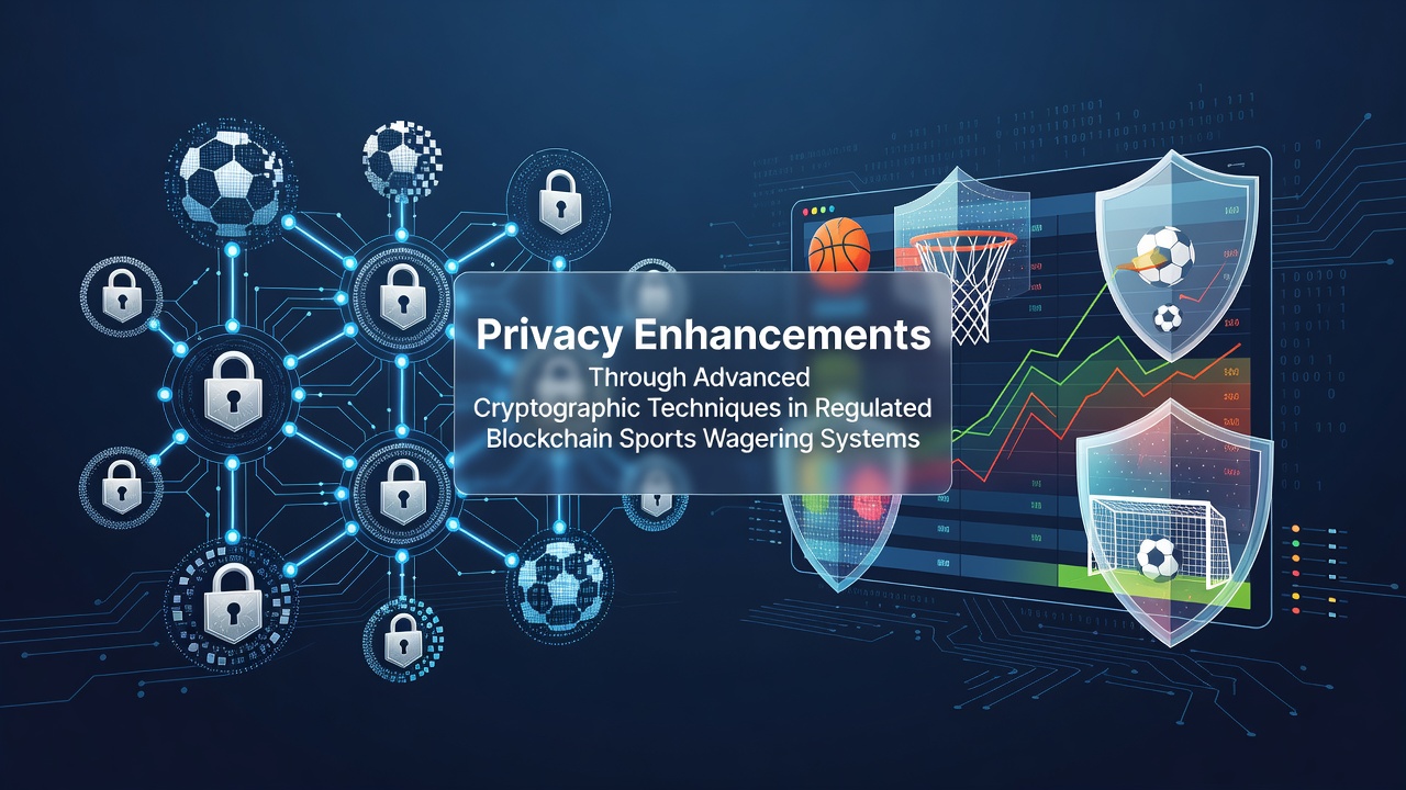 Illustration von kryptografischen Techniken in Blockchain-Wettsystemen mit Fokus auf Datenschutz und Transaktionen